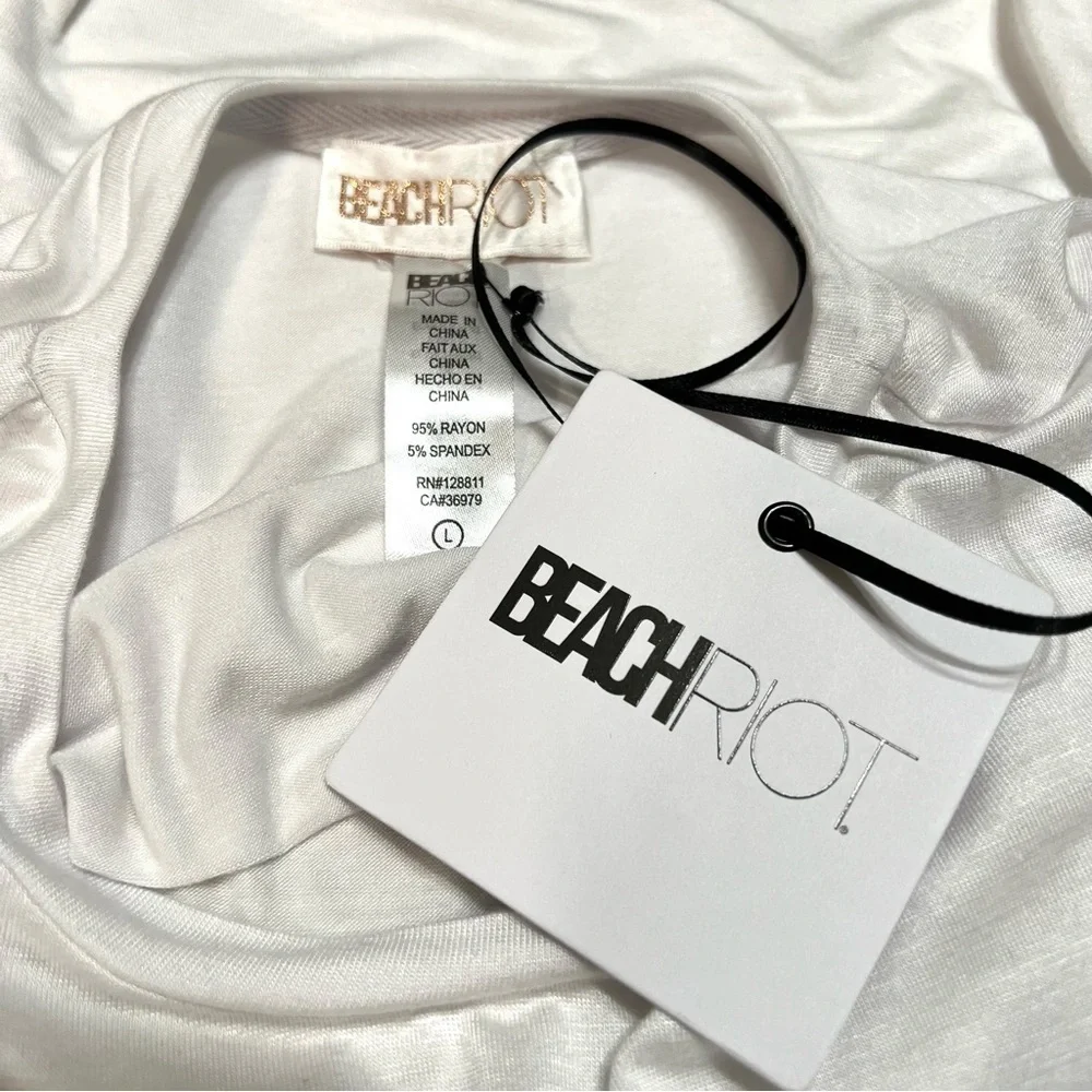 Beach Riot PROUD Rainbow Graphic Crew Neck Crop T Shirt Women’s Large - Picture 10 of 12